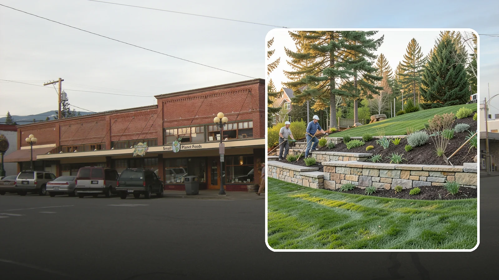Natural Stone Retaining Wall in Sedro-Woolley, Skagit County, WA - A timeless hand-built wall of quarried natural stone that adds premium character while holding back slopes in Pacific Northwest...