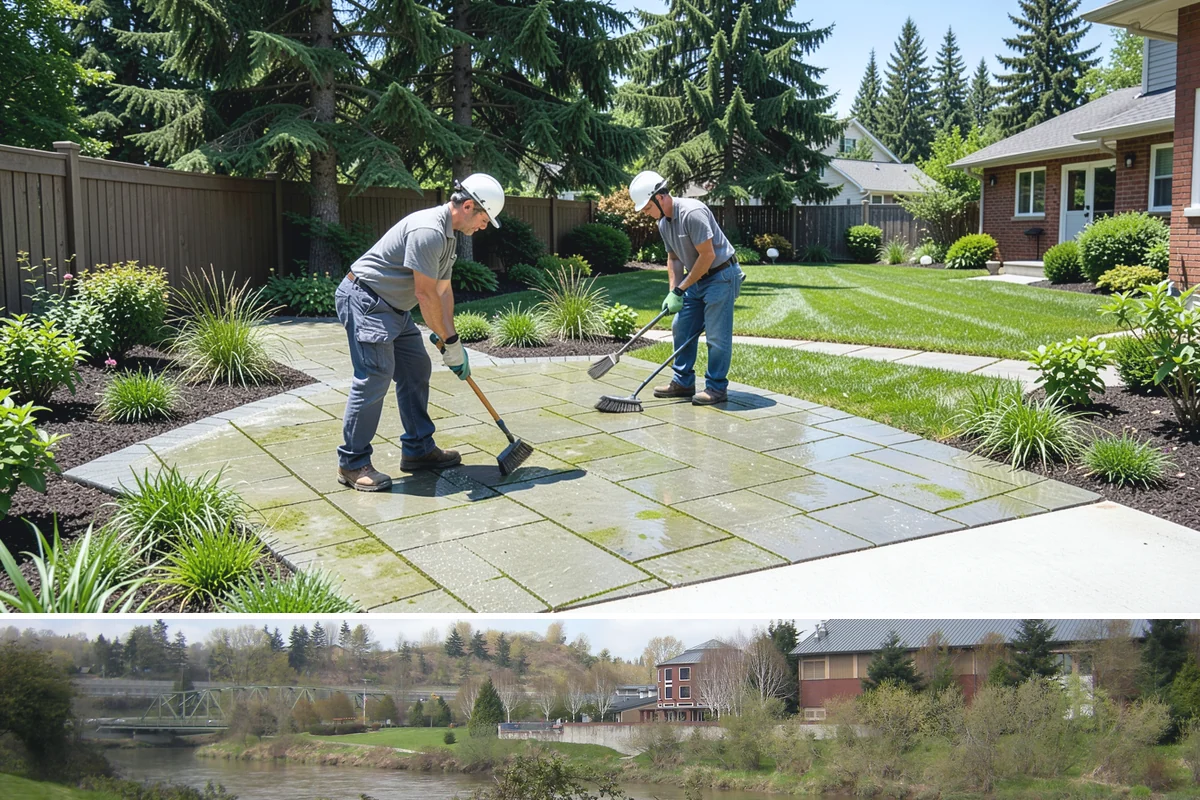 Natural Stone Retaining Wall in Tukwila, King County, WA - Best built in the drier spring and summer months when stone setting and mortar-free fitting go smoothly across the Puget Sound...