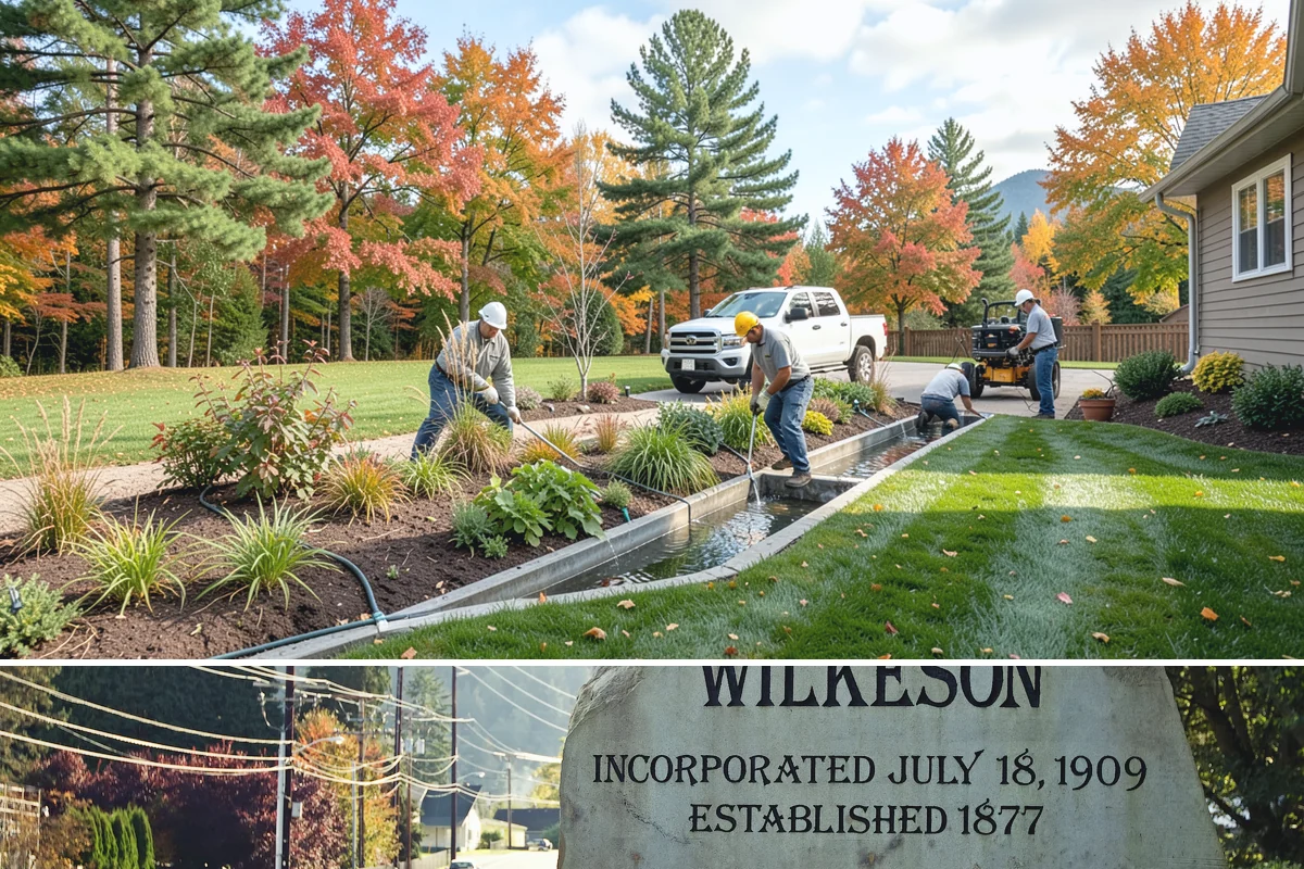 Natural Stone Retaining Wall in Wilkeson, Pierce County, WA - Best built in the drier spring and summer months when stone setting and mortar-free fitting go smoothly across the Puget Sound...