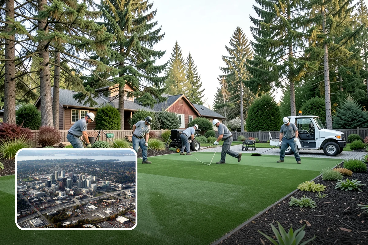 New Lawn Installation in Bellevue, King County, WA - Custom soil and grading built for long-term lawn health