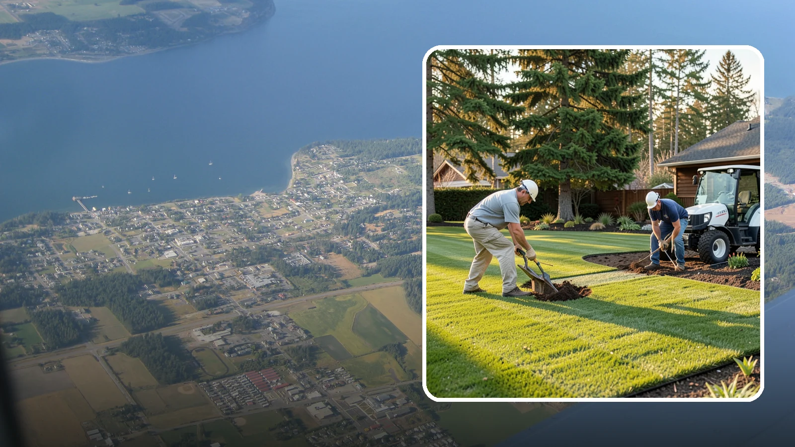 New Lawn Installation in Coupeville, Island County, WA - We build a brand-new lawn from bare ground, engineering the soil and grade for lasting health in the Northwest climate.