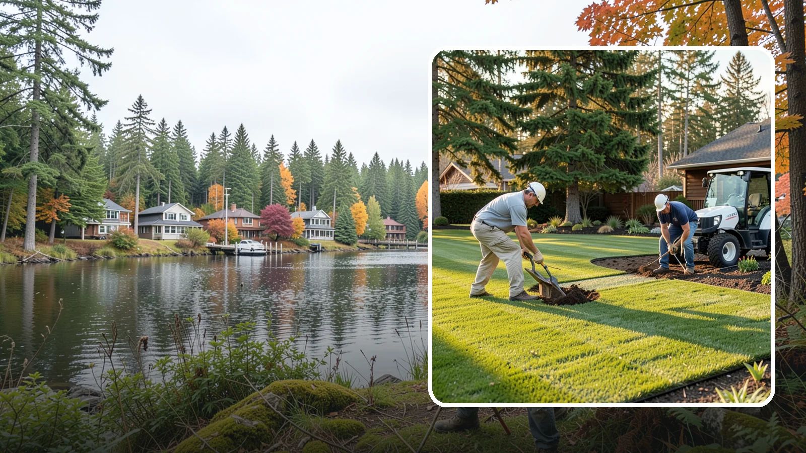 New Lawn Installation in La Conner, Skagit County, WA - We build a brand-new lawn from bare ground, engineering the soil and grade for lasting health in the Northwest climate.