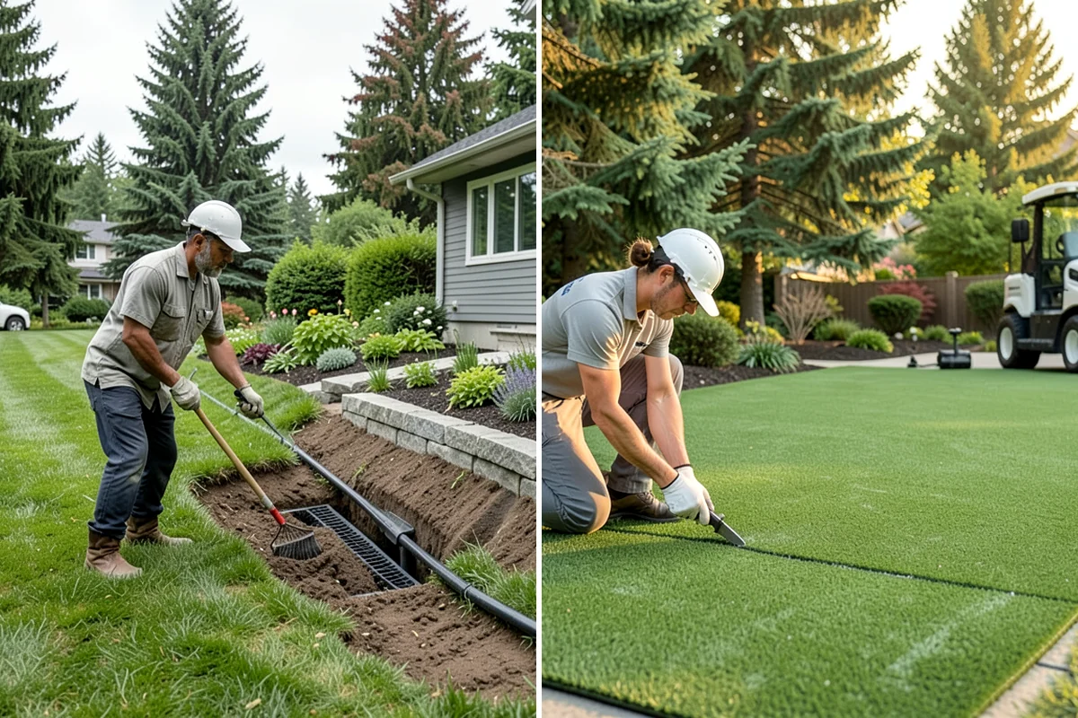New Lawn Installation in Lake Forest Park, King County, WA - Survey the lot for soil type, grade, and drainage