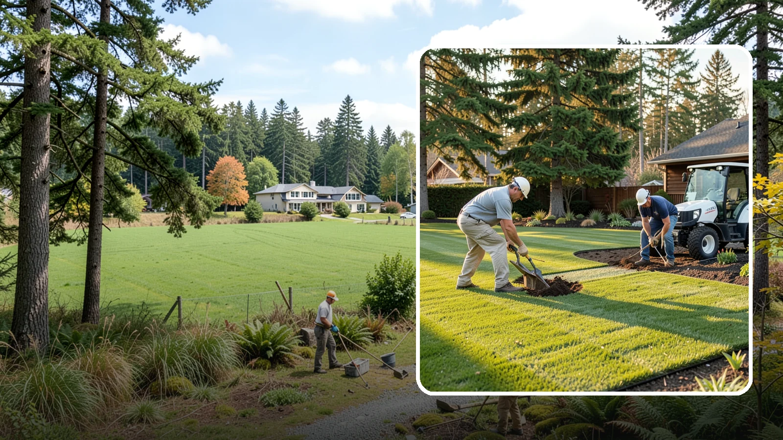 New Lawn Installation in Lyman, Skagit County, WA - We build a brand-new lawn from bare ground, engineering the soil and grade for lasting health in the Northwest climate.