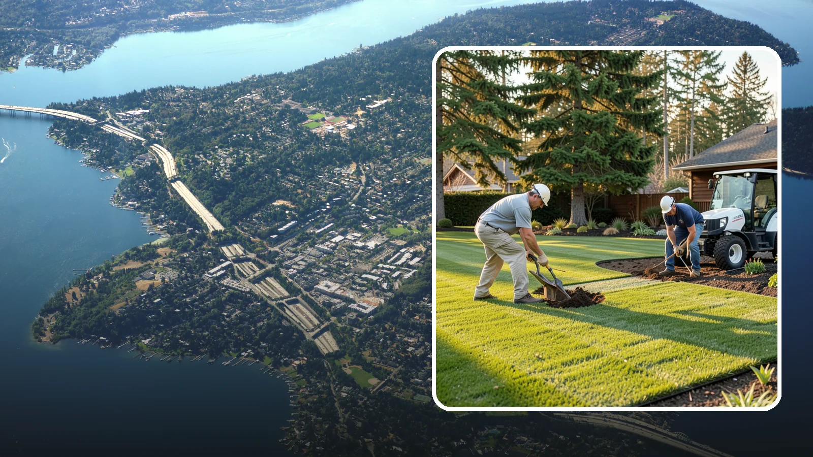 New Lawn Installation in Mercer Island, King County, WA - We build a brand-new lawn from bare ground, engineering the soil and grade for lasting health in the Northwest climate.