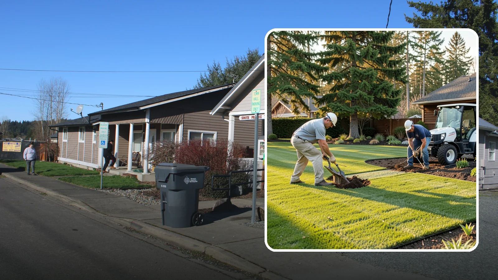 New Lawn Installation in South Prairie, Pierce County, WA - We build a brand-new lawn from bare ground, engineering the soil and grade for lasting health in the Northwest climate.