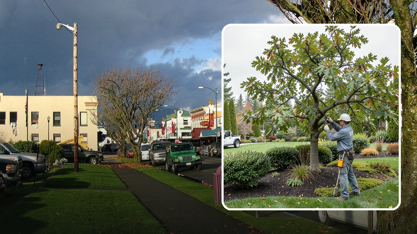 Oak Tree Pruning in Arlington, Snohomish County, WA - Health-focused oak pruning timed to protect against disease while building strong structure.