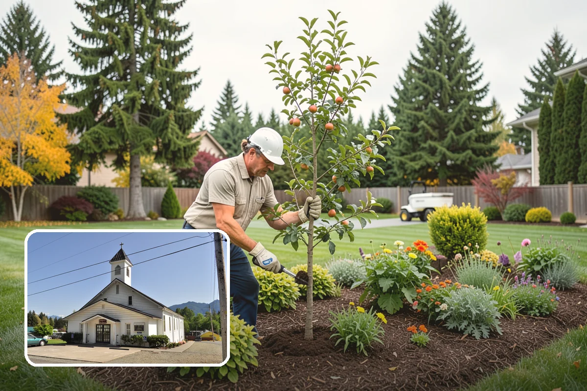 Oak Tree Pruning in Concrete, Skagit County, WA - Strong scaffold structure for the long term