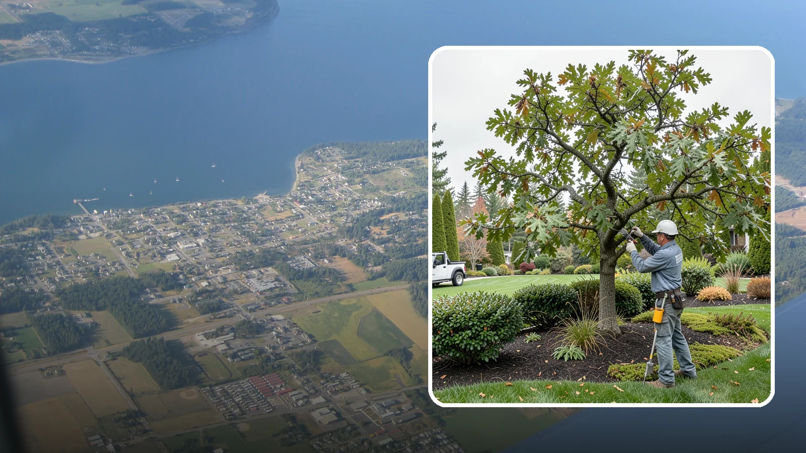 Oak Tree Pruning in Coupeville, Island County, WA - Health-focused oak pruning timed to protect against disease while building strong structure.