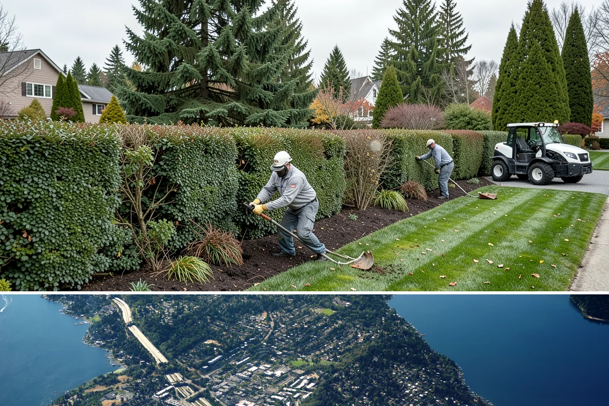 Oak Tree Pruning in Mercer Island, King County, WA - Best pruned in late fall through winter dormancy to reduce disease risk.