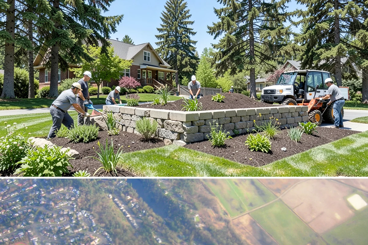 Office Landscape Maintenance in Algona, King County, WA - Serviced year-round on a recurring contract, with active growing-season care and winter focus on leaf cleanup, moss, and safe...