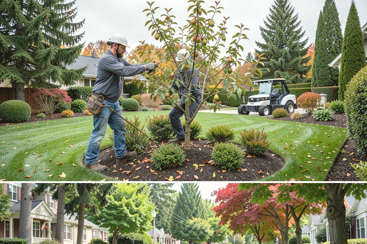 Office Landscape Maintenance in Beaux Arts Village, King County, WA - Serviced year-round on a recurring contract, with active growing-season care and winter focus on leaf cleanup, moss, and safe...