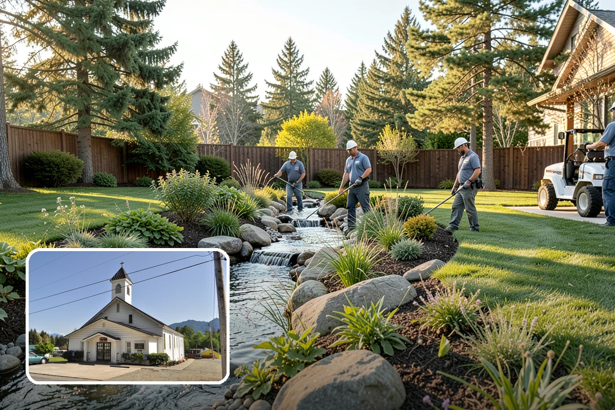 Office Landscape Maintenance in Concrete, Skagit County, WA - Polished campus appearance that impresses clients and tenants