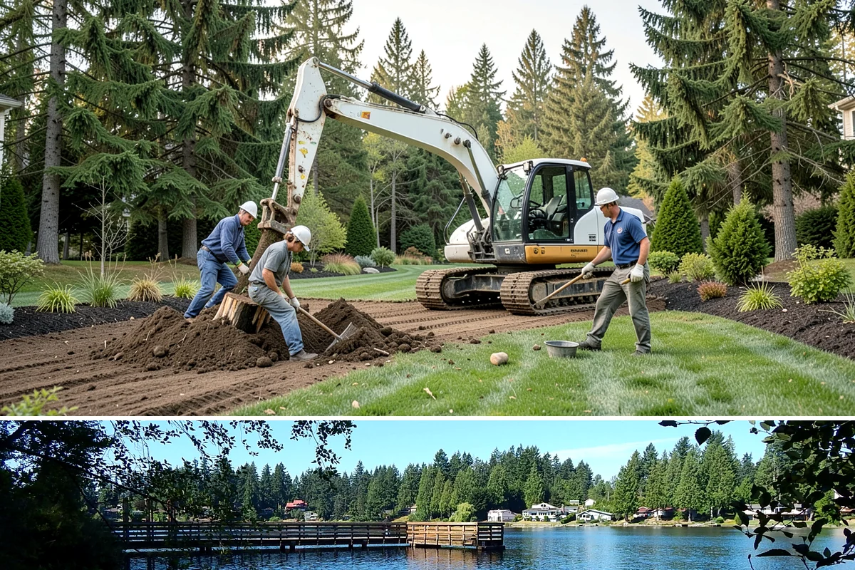 Office Landscape Maintenance in Federal Way, King County, WA - Serviced year-round on a recurring contract, with active growing-season care and winter focus on leaf cleanup, moss, and safe...