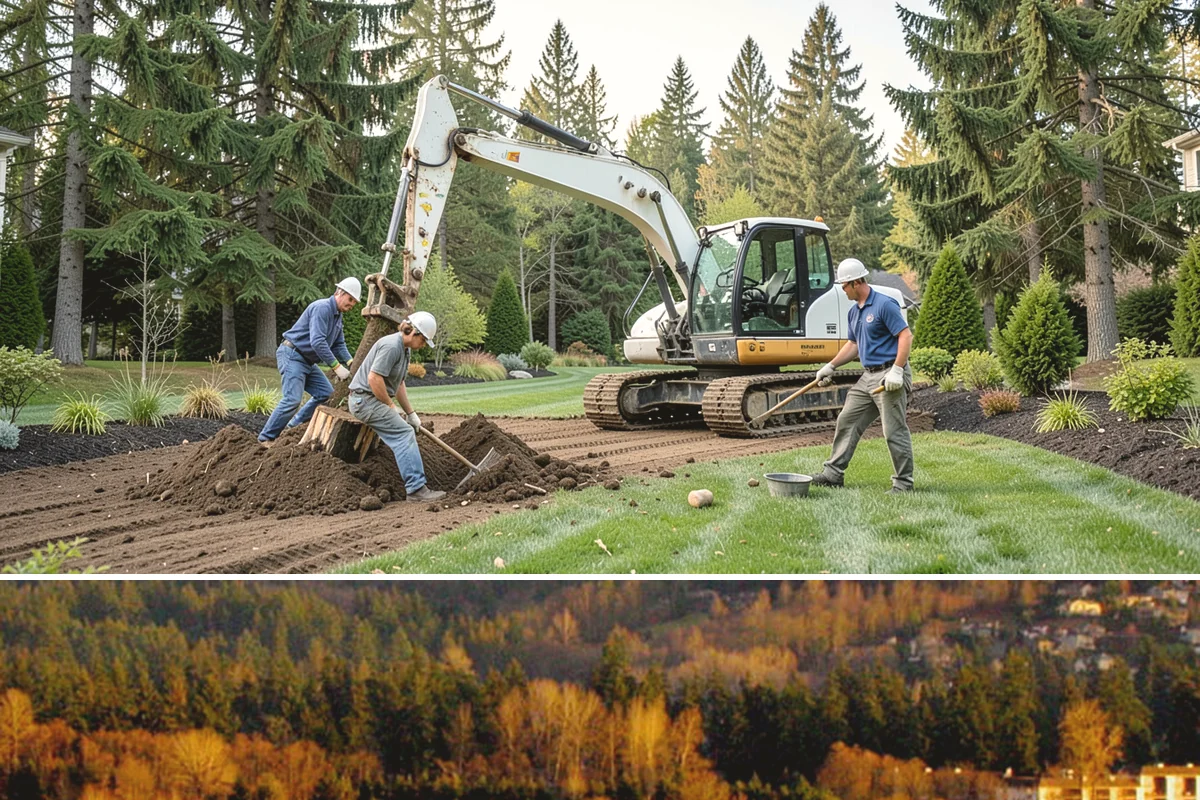 Office Landscape Maintenance in Kenmore, King County, WA - Serviced year-round on a recurring contract, with active growing-season care and winter focus on leaf cleanup, moss, and safe...