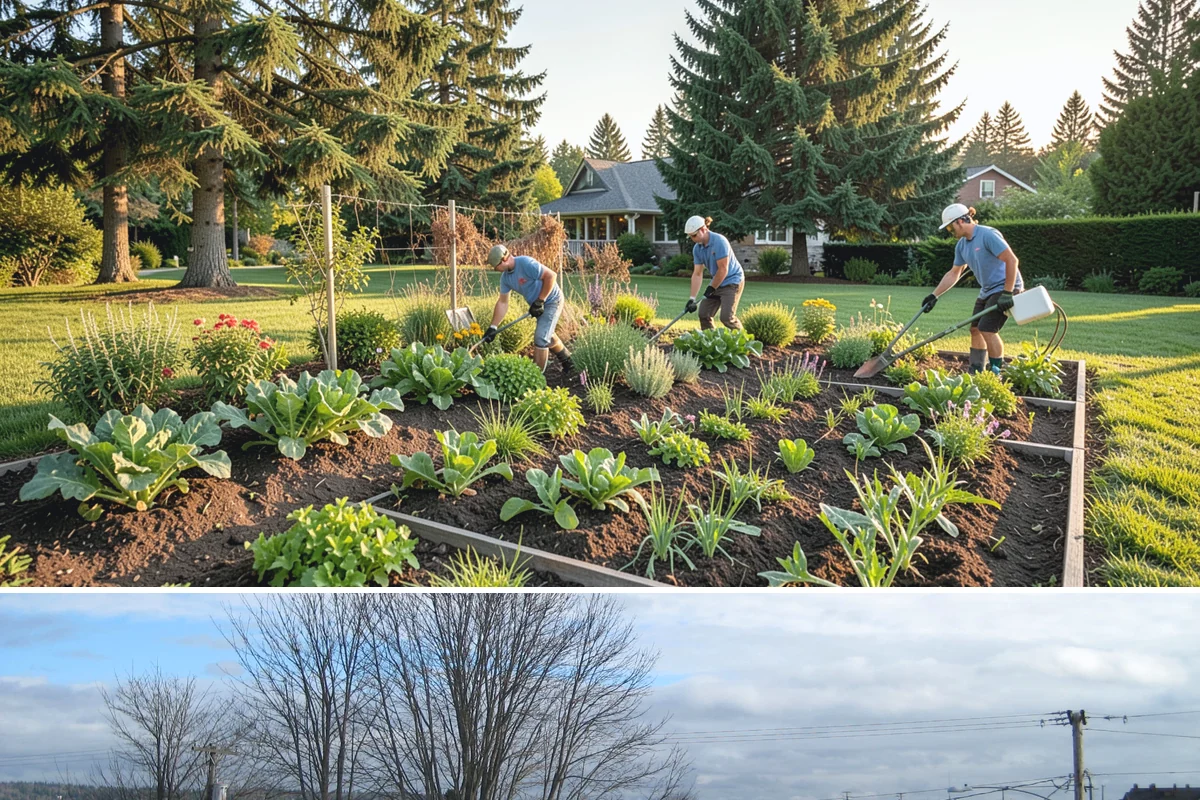 Office Landscape Maintenance in Langley, Island County, WA - Serviced year-round on a recurring contract, with active growing-season care and winter focus on leaf cleanup, moss, and safe...