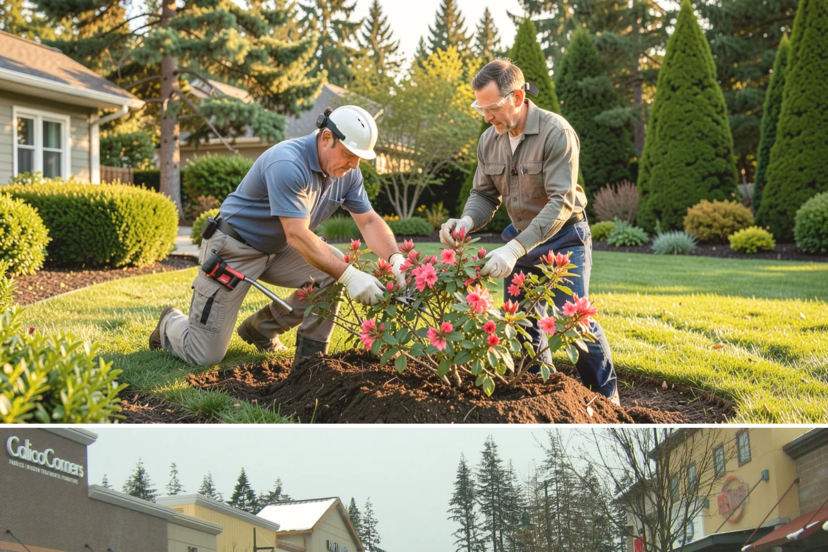 Office Landscape Maintenance in Mill Creek, Snohomish County, WA - Serviced year-round on a recurring contract, with active growing-season care and winter focus on leaf cleanup, moss, and safe...