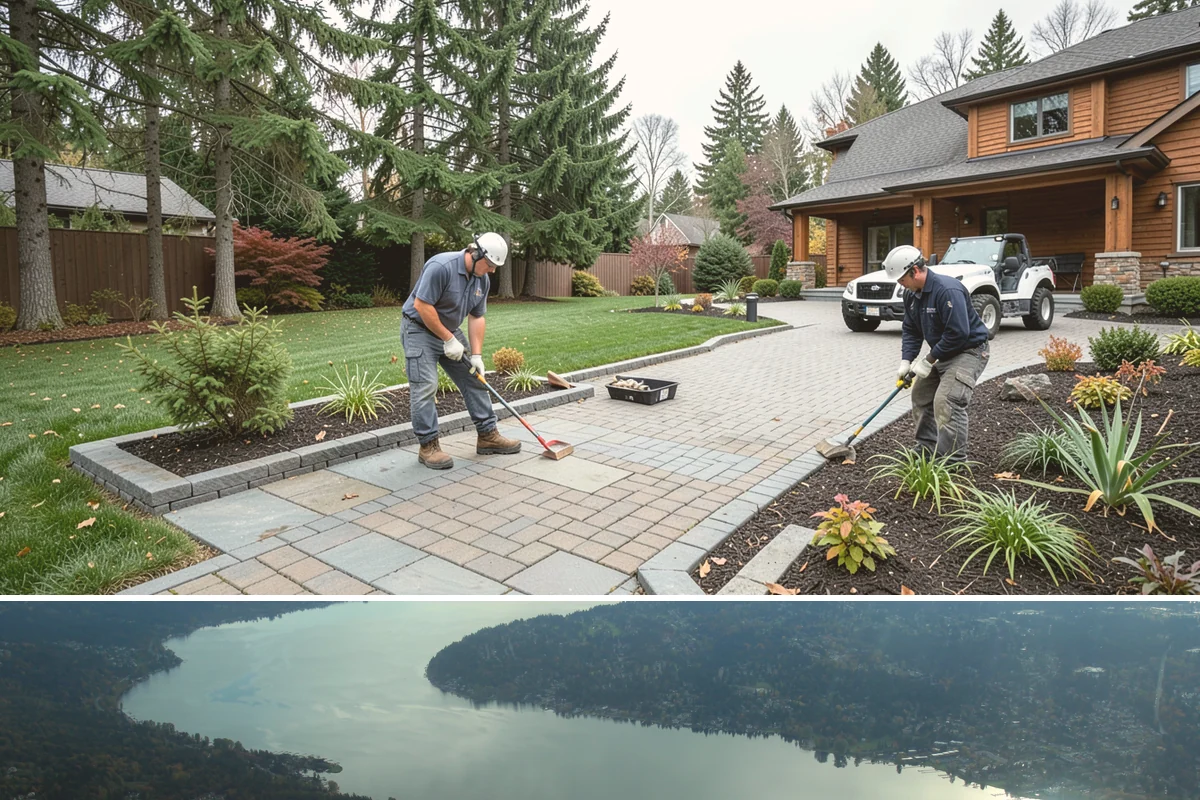 Office Landscape Maintenance in Sammamish, King County, WA - Serviced year-round on a recurring contract, with active growing-season care and winter focus on leaf cleanup, moss, and safe...