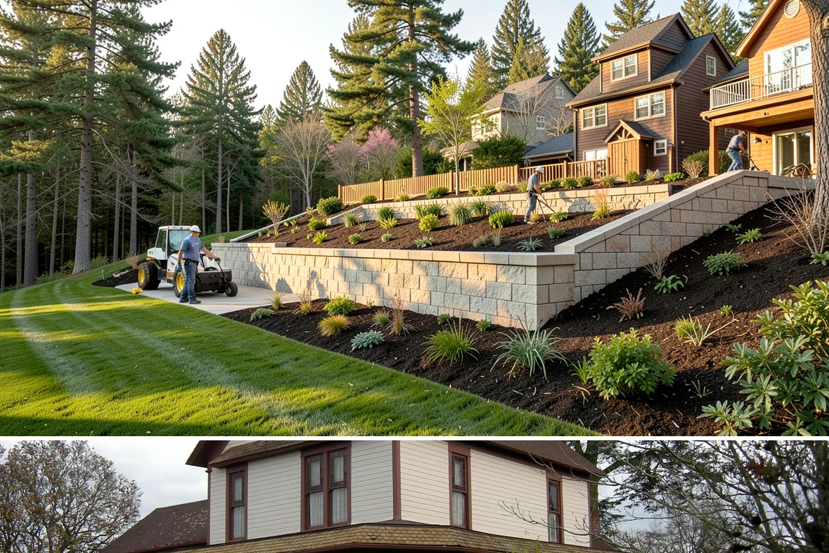 Office Landscape Maintenance in Sumner, Pierce County, WA - Serviced year-round on a recurring contract, with active growing-season care and winter focus on leaf cleanup, moss, and safe...