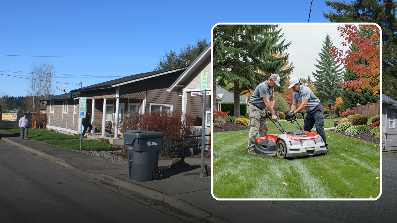One-Time Lawn Mowing in South Prairie, Pierce County, WA - Get a single professional cut for an overgrown lawn, a rental turnover, or a special event without any ongoing commitment.
