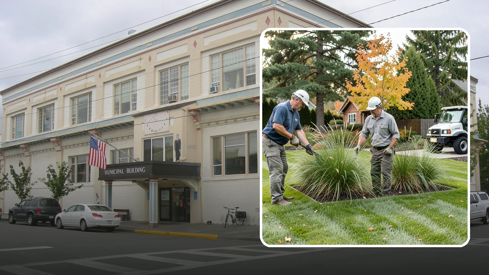 Ornamental Grass Cutting in Anacortes, Skagit County, WA - Seasonal cutback of ornamental grasses to clear old growth and make way for fresh spring foliage.