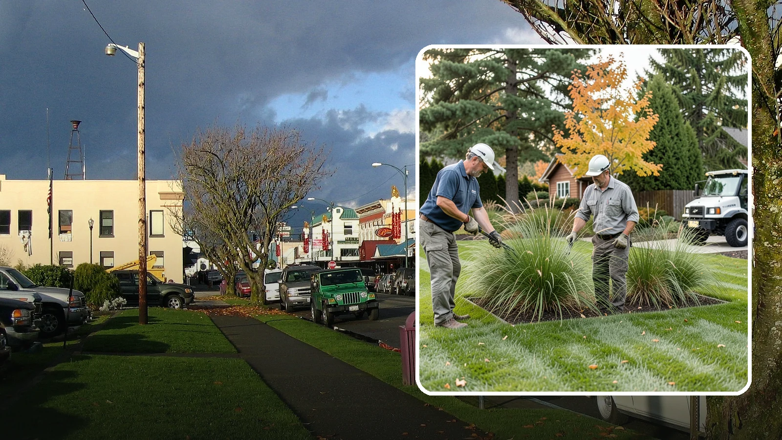 Ornamental Grass Cutting in Arlington, Snohomish County, WA - Seasonal cutback of ornamental grasses to clear old growth and make way for fresh spring foliage.