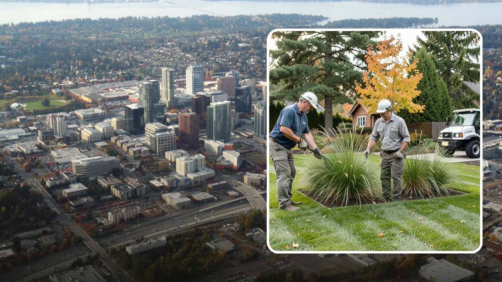 Ornamental Grass Cutting in Bellevue, King County, WA - Seasonal cutback of ornamental grasses to clear old growth and make way for fresh spring foliage.