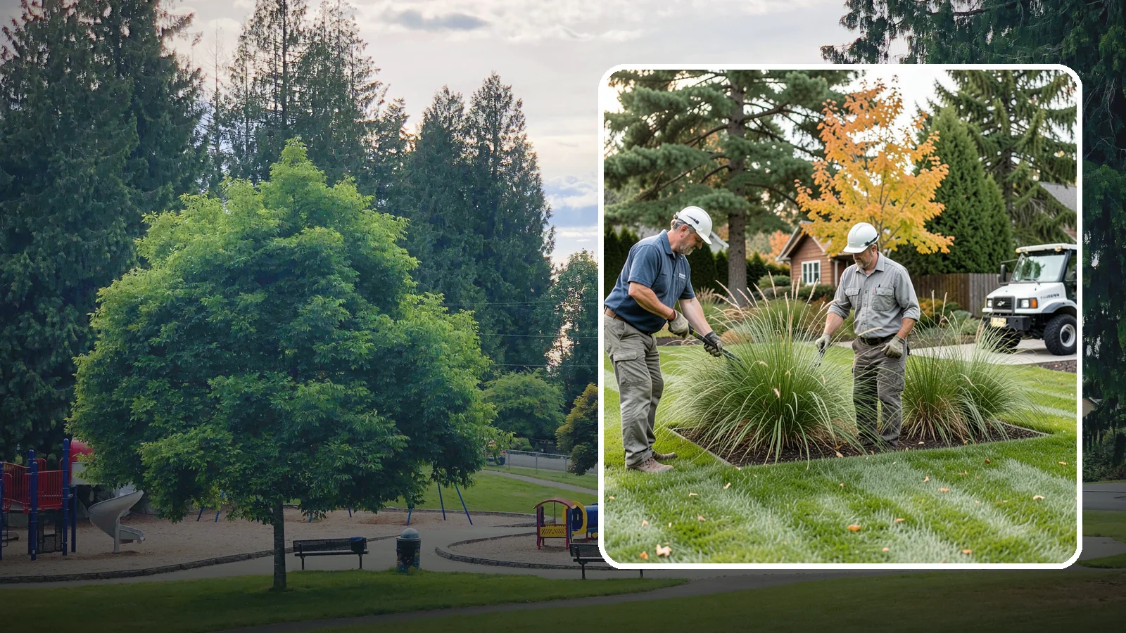 Ornamental Grass Cutting in Bonney Lake, Pierce County, WA - Seasonal cutback of ornamental grasses to clear old growth and make way for fresh spring foliage.