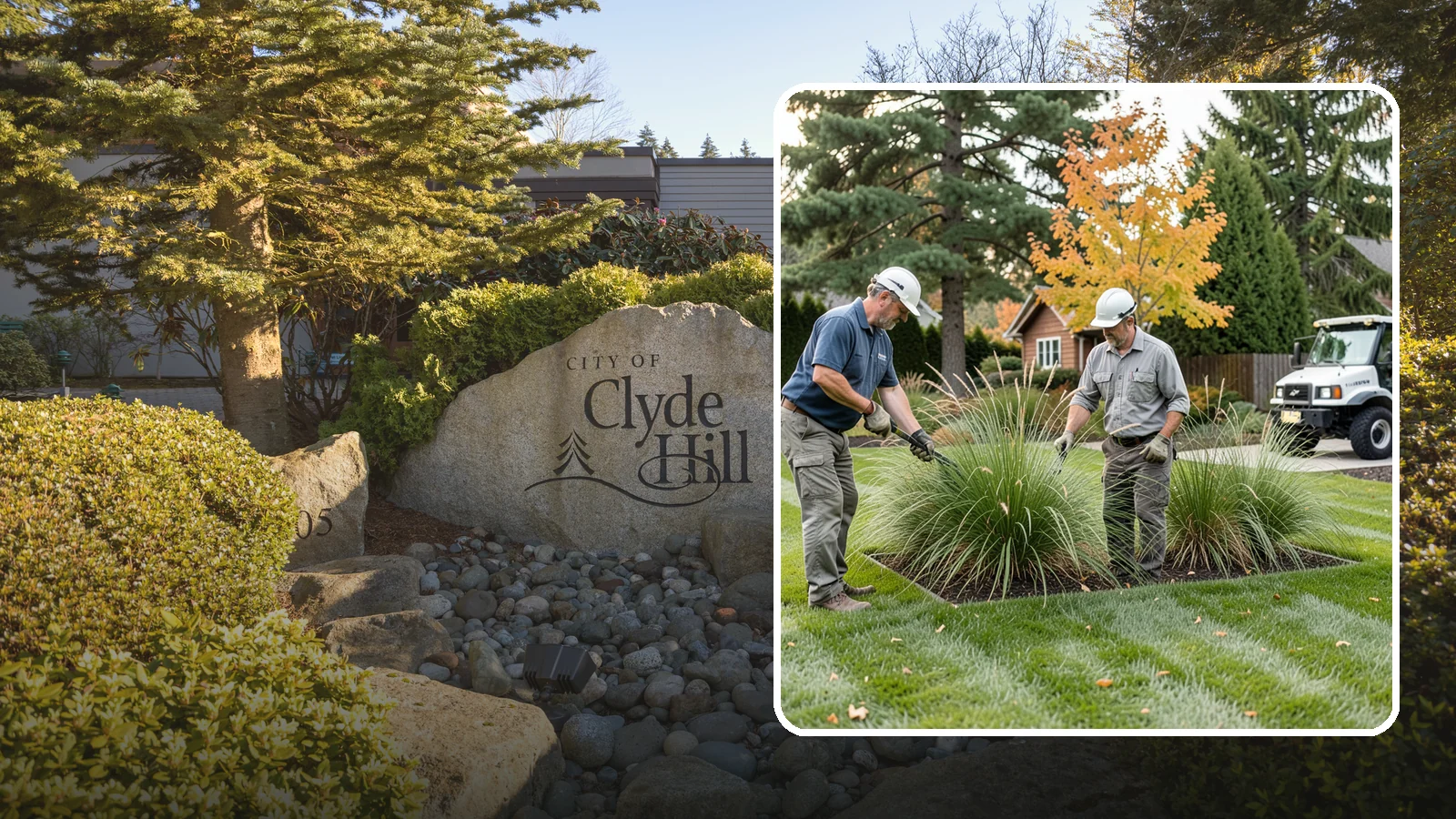 Ornamental Grass Cutting in Clyde Hill, King County, WA - Seasonal cutback of ornamental grasses to clear old growth and make way for fresh spring foliage.