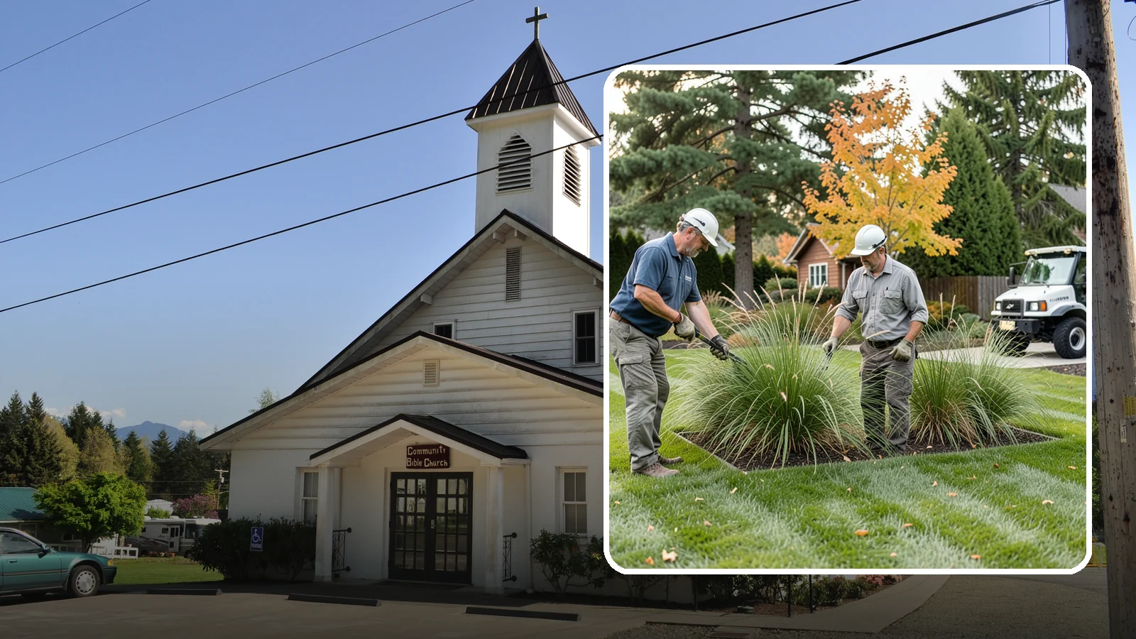 Ornamental Grass Cutting in Concrete, Skagit County, WA - Seasonal cutback of ornamental grasses to clear old growth and make way for fresh spring foliage.