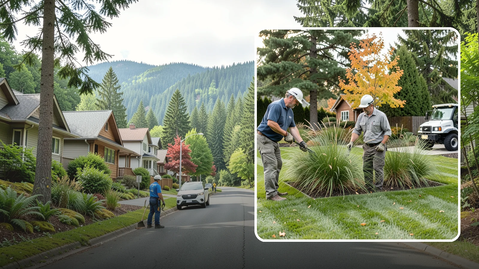 Ornamental Grass Cutting in Darrington, Snohomish County, WA - Seasonal cutback of ornamental grasses to clear old growth and make way for fresh spring foliage.