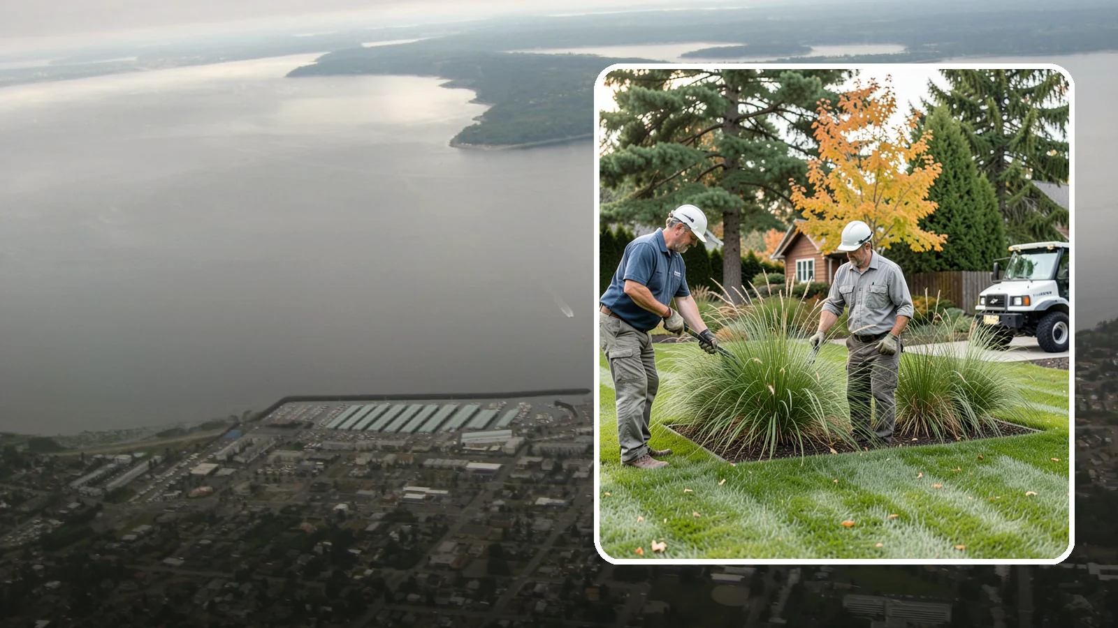 Ornamental Grass Cutting in Des Moines, King County, WA - Seasonal cutback of ornamental grasses to clear old growth and make way for fresh spring foliage.