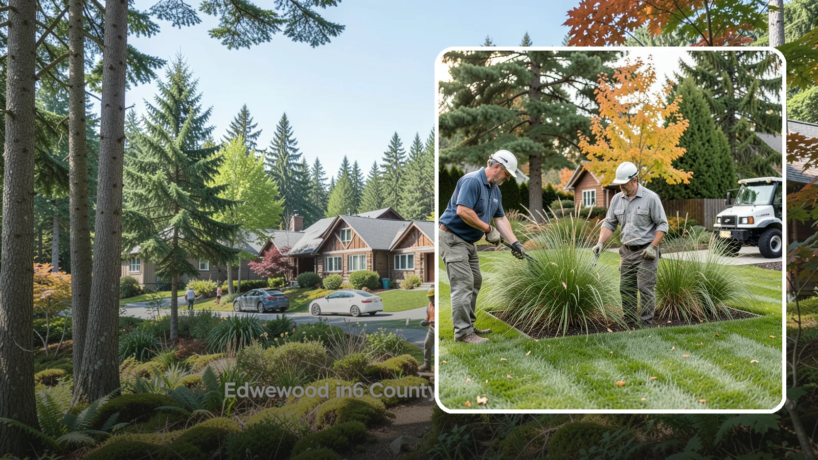 Ornamental Grass Cutting in Edgewood, Pierce County, WA - Seasonal cutback of ornamental grasses to clear old growth and make way for fresh spring foliage.