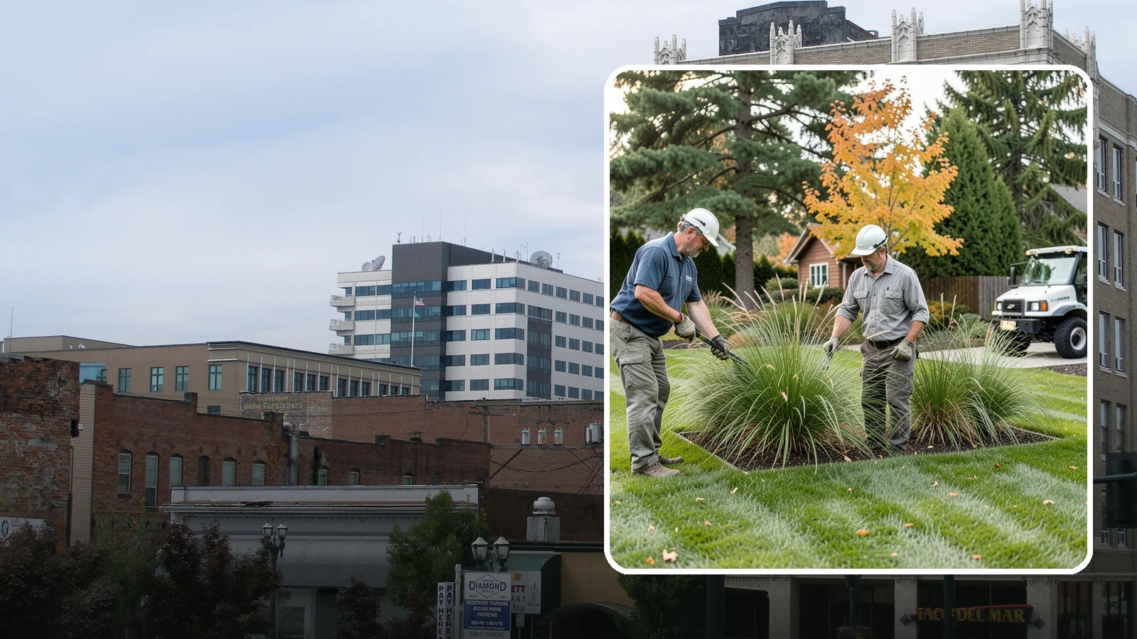 Ornamental Grass Cutting in Everett, Snohomish County, WA - Seasonal cutback of ornamental grasses to clear old growth and make way for fresh spring foliage.
