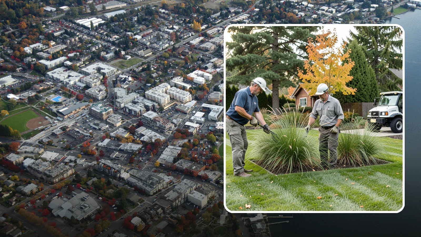 Ornamental Grass Cutting in Kirkland, King County, WA - Seasonal cutback of ornamental grasses to clear old growth and make way for fresh spring foliage.