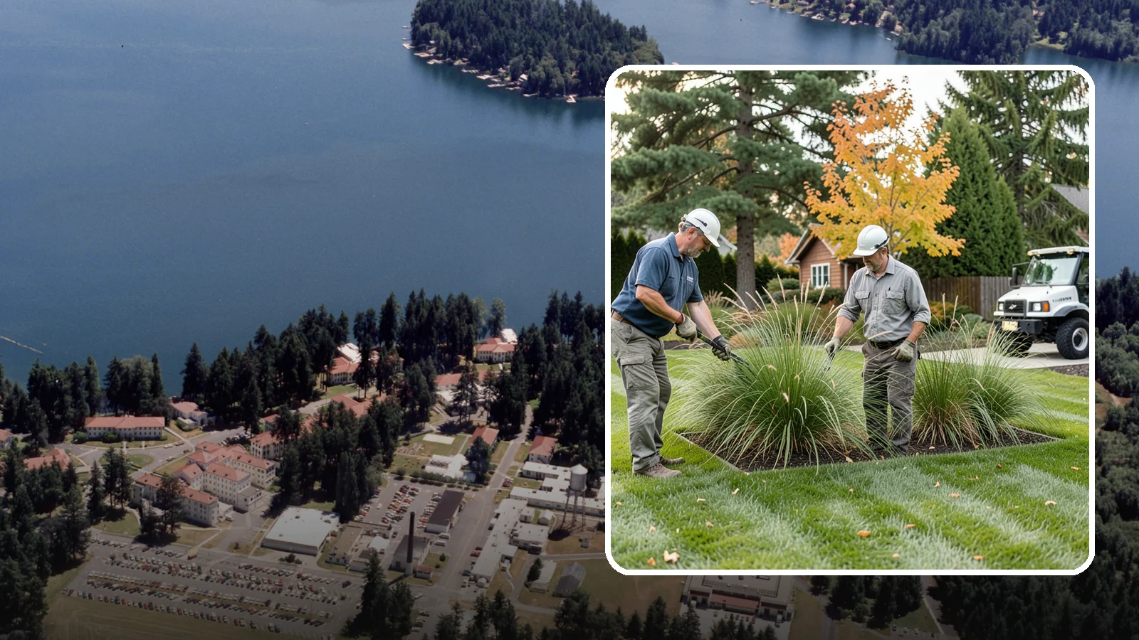 Ornamental Grass Cutting in Lakewood, Pierce County, WA - Seasonal cutback of ornamental grasses to clear old growth and make way for fresh spring foliage.