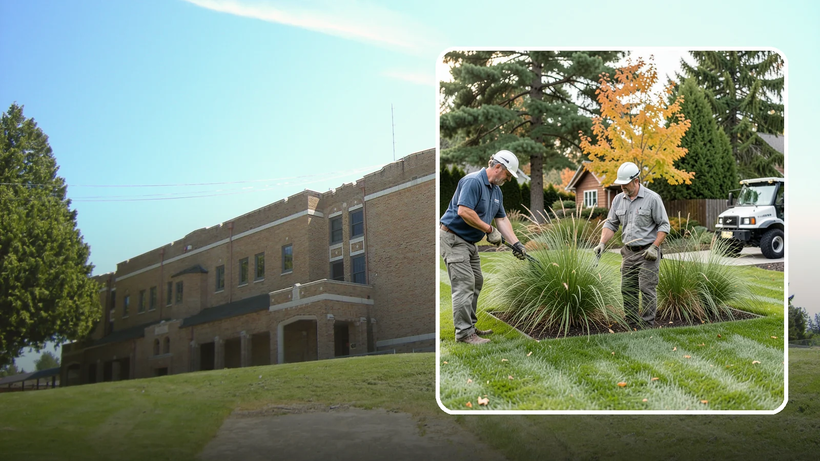Ornamental Grass Cutting in Maple Valley, King County, WA - Seasonal cutback of ornamental grasses to clear old growth and make way for fresh spring foliage.