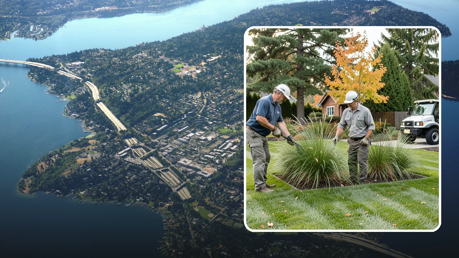 Ornamental Grass Cutting in Mercer Island, King County, WA - Seasonal cutback of ornamental grasses to clear old growth and make way for fresh spring foliage.