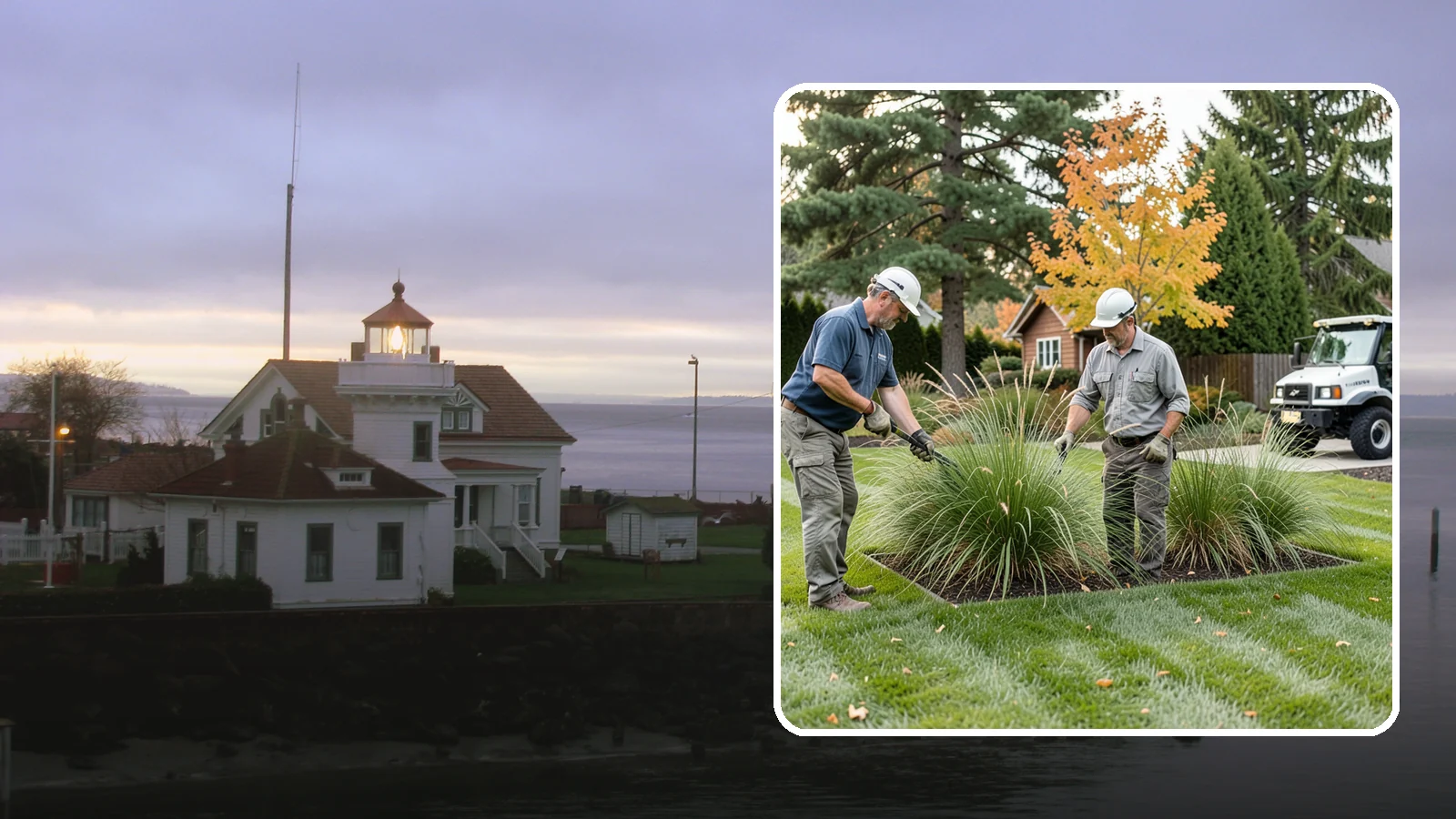 Ornamental Grass Cutting in Mukilteo, Snohomish County, WA - Seasonal cutback of ornamental grasses to clear old growth and make way for fresh spring foliage.
