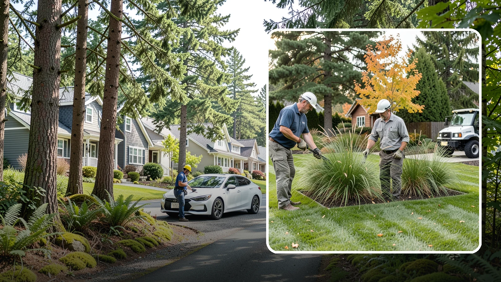 Ornamental Grass Cutting in Normandy Park, King County, WA - Seasonal cutback of ornamental grasses to clear old growth and make way for fresh spring foliage.