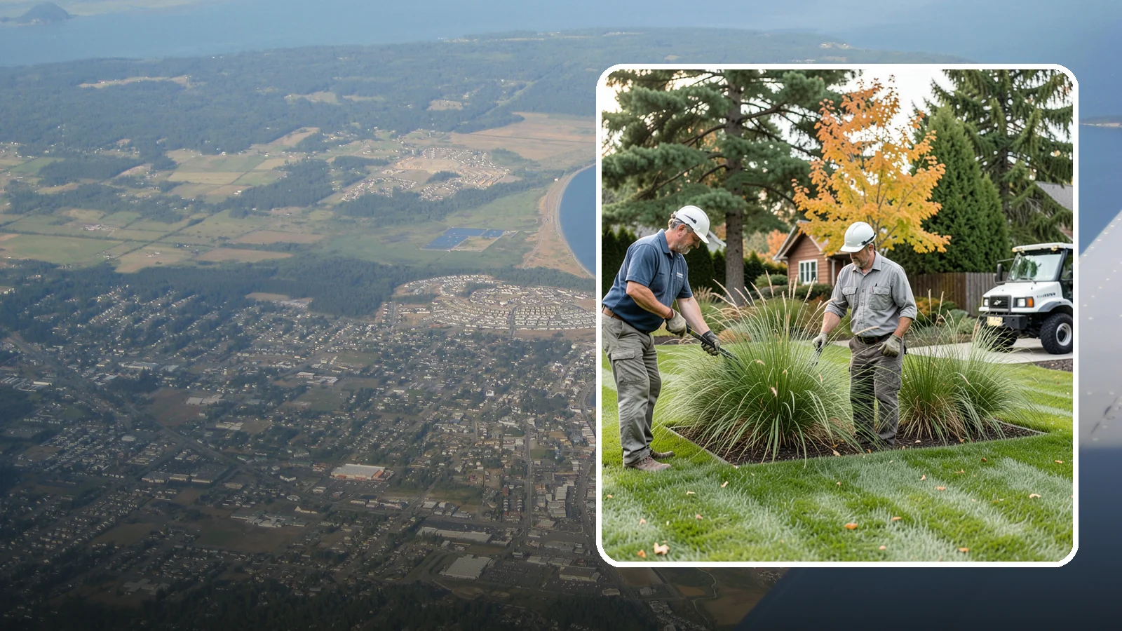 Ornamental Grass Cutting in Oak Harbor, Island County, WA - Seasonal cutback of ornamental grasses to clear old growth and make way for fresh spring foliage.