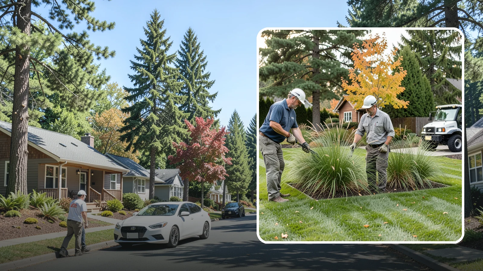 Ornamental Grass Cutting in Orting, Pierce County, WA - Seasonal cutback of ornamental grasses to clear old growth and make way for fresh spring foliage.