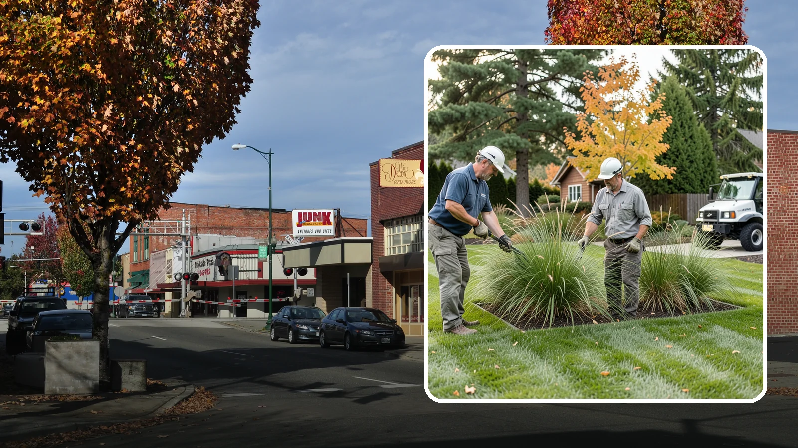 Ornamental Grass Cutting in Puyallup, Pierce County, WA - Seasonal cutback of ornamental grasses to clear old growth and make way for fresh spring foliage.