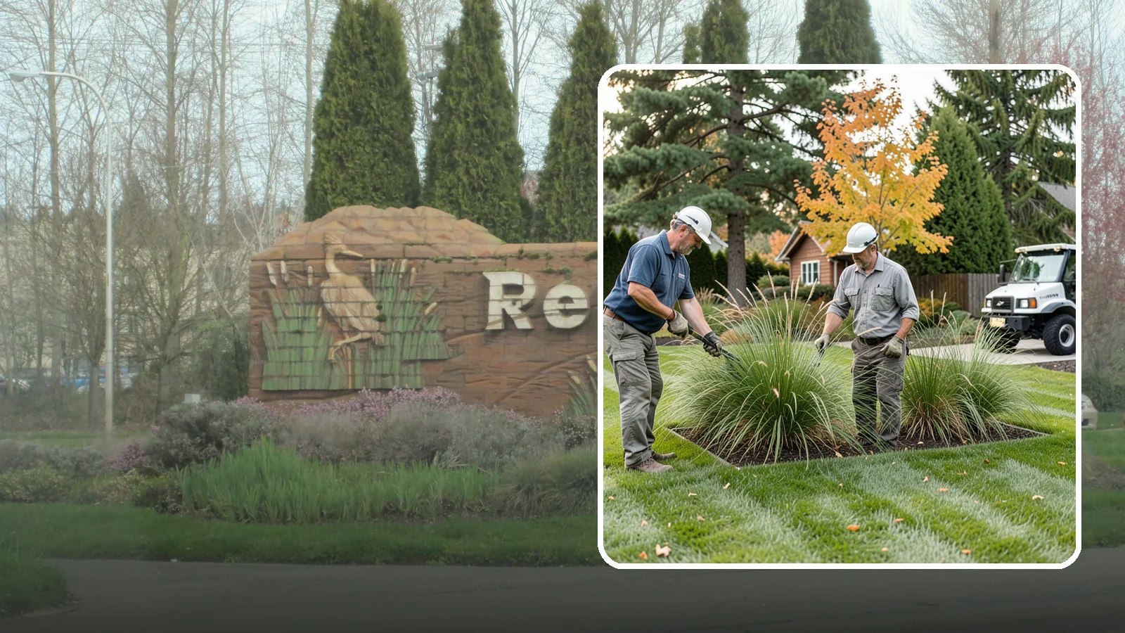Ornamental Grass Cutting in Renton, King County, WA - Seasonal cutback of ornamental grasses to clear old growth and make way for fresh spring foliage.
