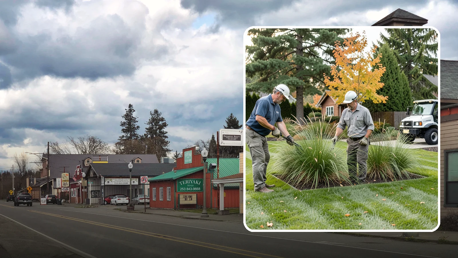 Ornamental Grass Cutting in Roy, Pierce County, WA - Seasonal cutback of ornamental grasses to clear old growth and make way for fresh spring foliage.