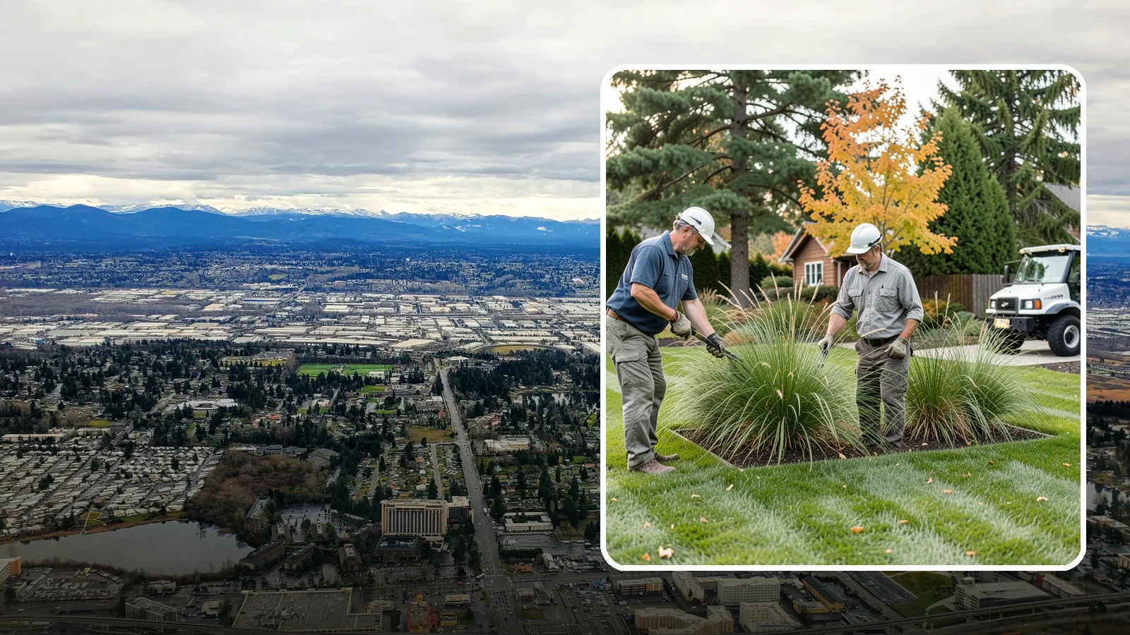 Ornamental Grass Cutting in SeaTac, King County, WA - Seasonal cutback of ornamental grasses to clear old growth and make way for fresh spring foliage.