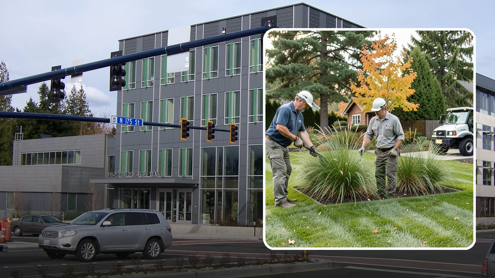Ornamental Grass Cutting in Shoreline, King County, WA - Seasonal cutback of ornamental grasses to clear old growth and make way for fresh spring foliage.