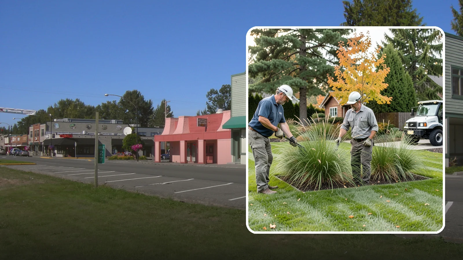 Ornamental Grass Cutting in Snoqualmie, King County, WA - Seasonal cutback of ornamental grasses to clear old growth and make way for fresh spring foliage.