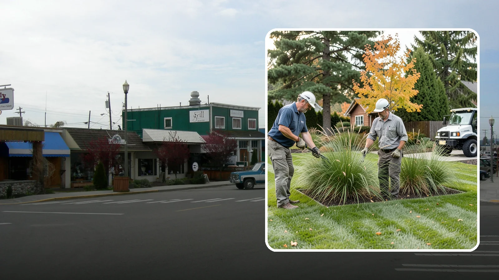 Ornamental Grass Cutting in Stanwood, Snohomish County, WA - Seasonal cutback of ornamental grasses to clear old growth and make way for fresh spring foliage.
