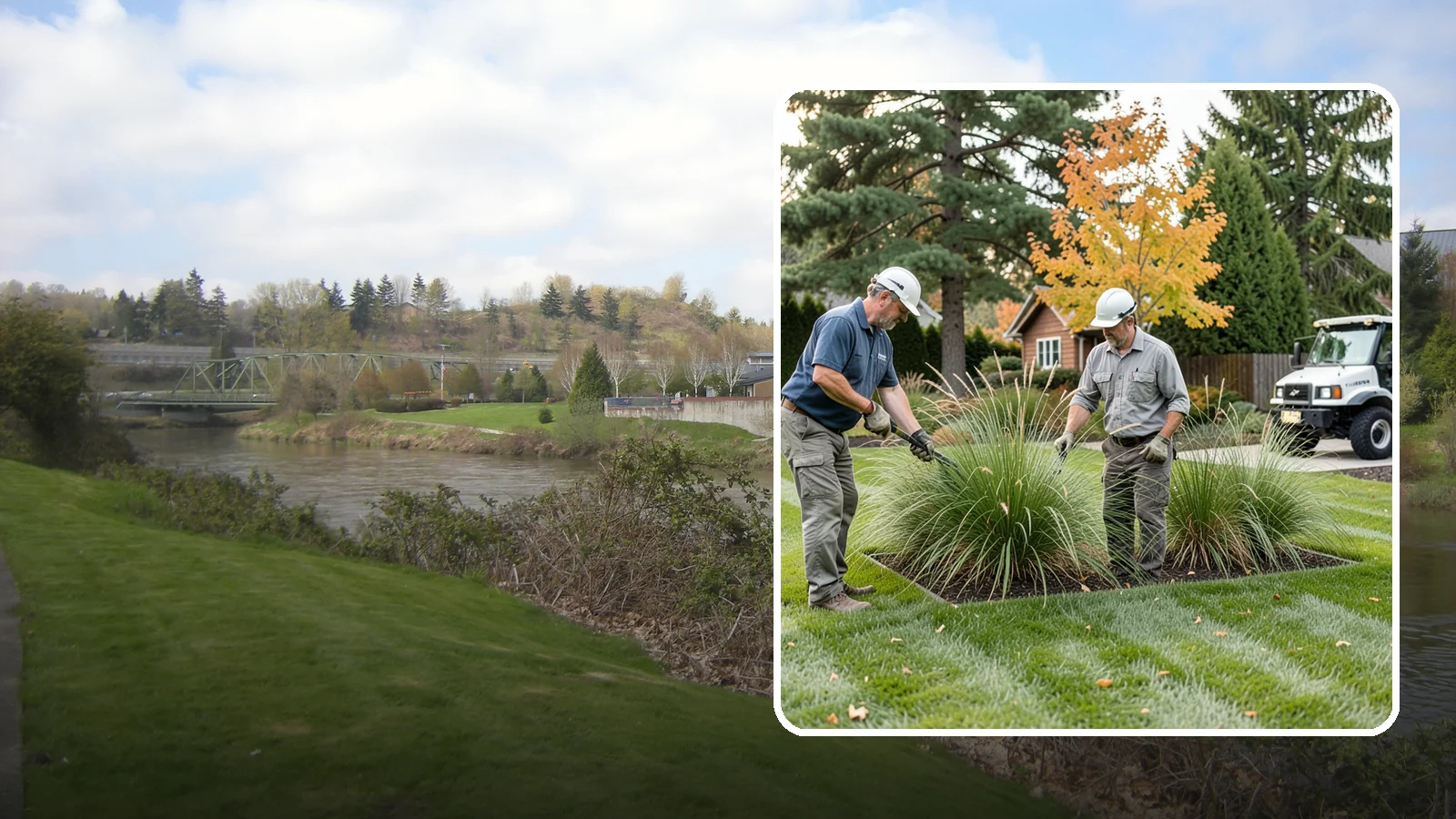 Ornamental Grass Cutting in Tukwila, King County, WA - Seasonal cutback of ornamental grasses to clear old growth and make way for fresh spring foliage.